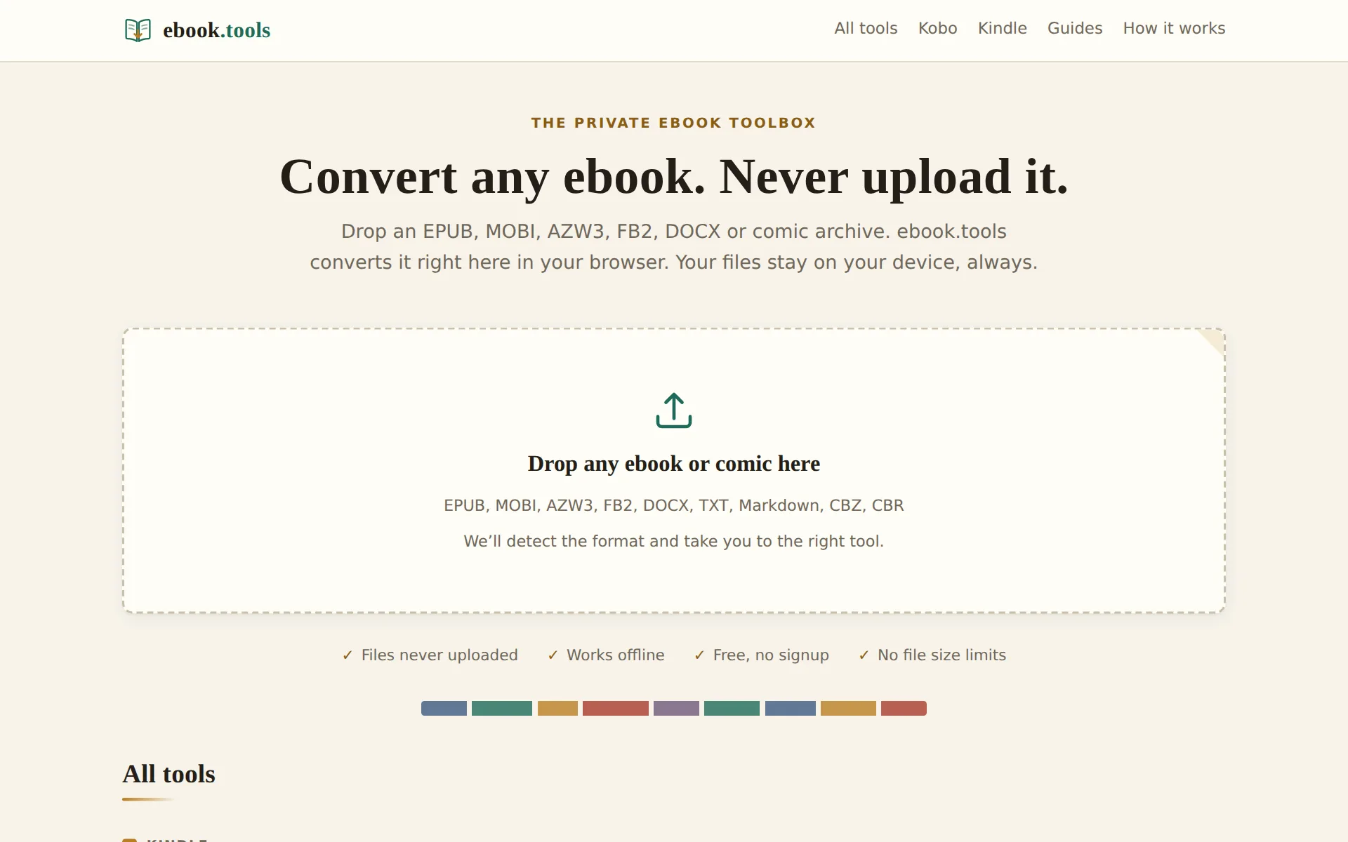 ebook.tools homepage
