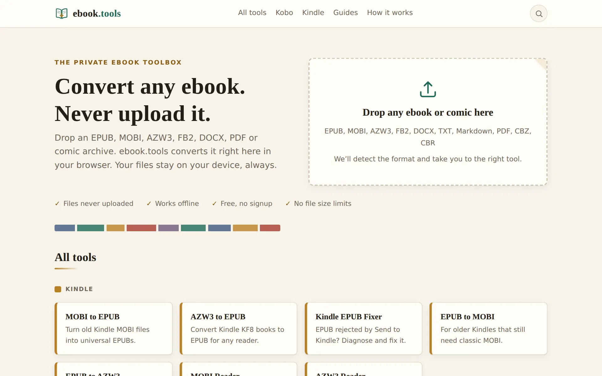 ebook.tools homepage